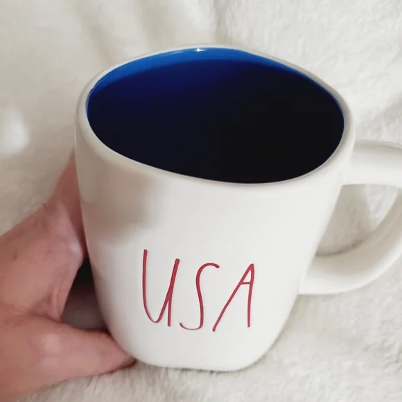 Rae Dunn | Kitchen | Rae Dunn Usa Mug Cup Coffee Tea Oversized 4th Of July  Patriotic Blue Inside | Poshmark